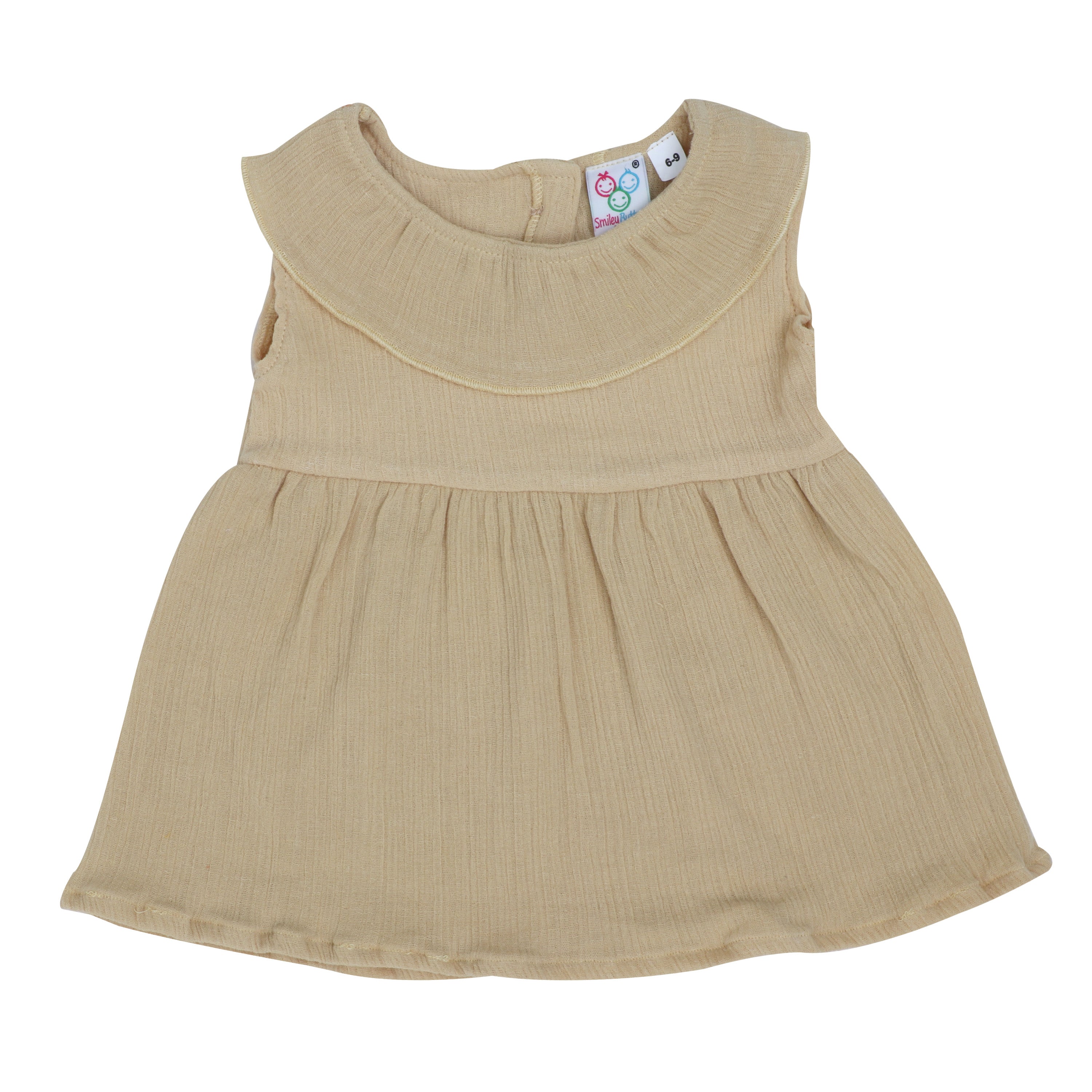 Organic Muslin Frock - Beige