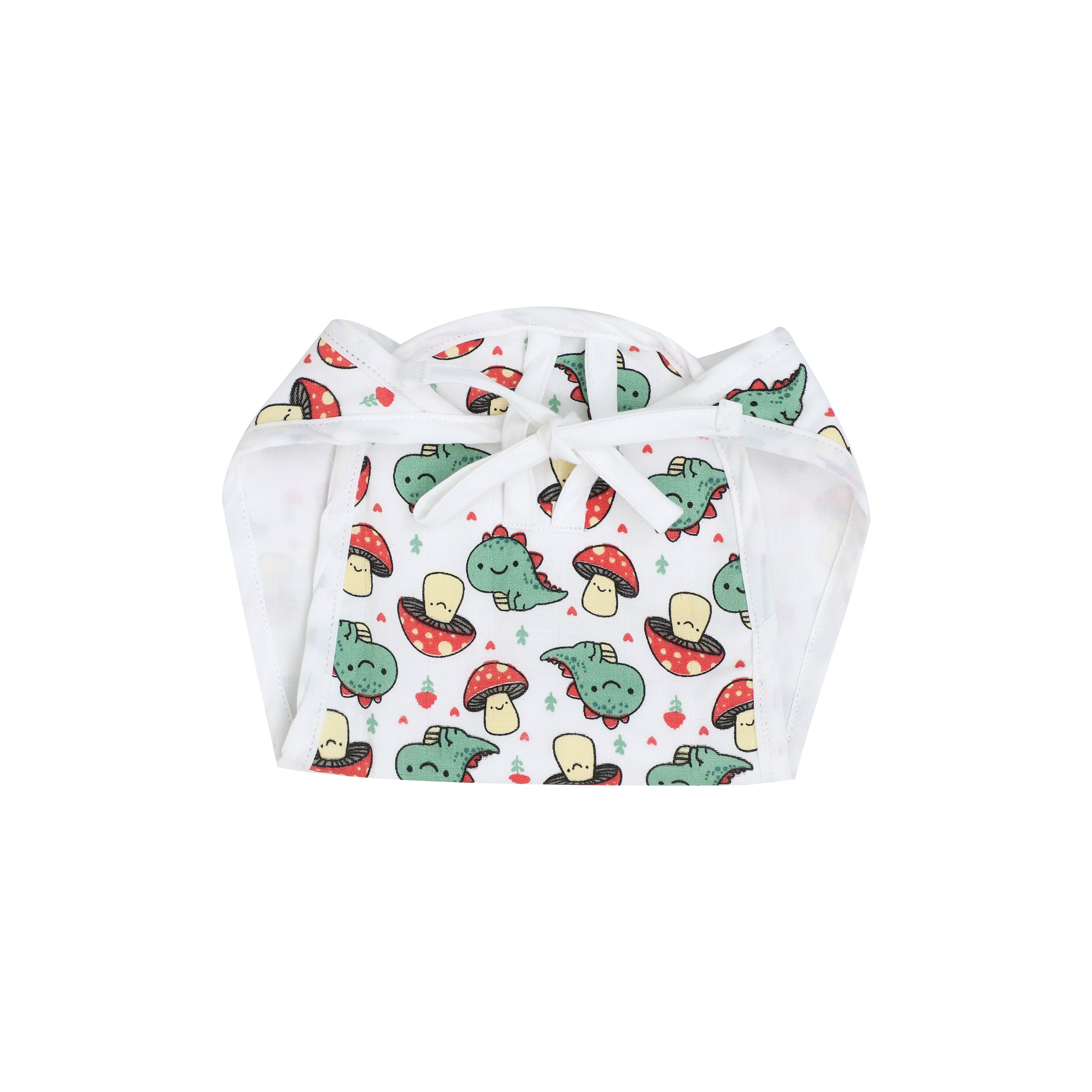 Organic Muslin Nappy - Dino Shroom