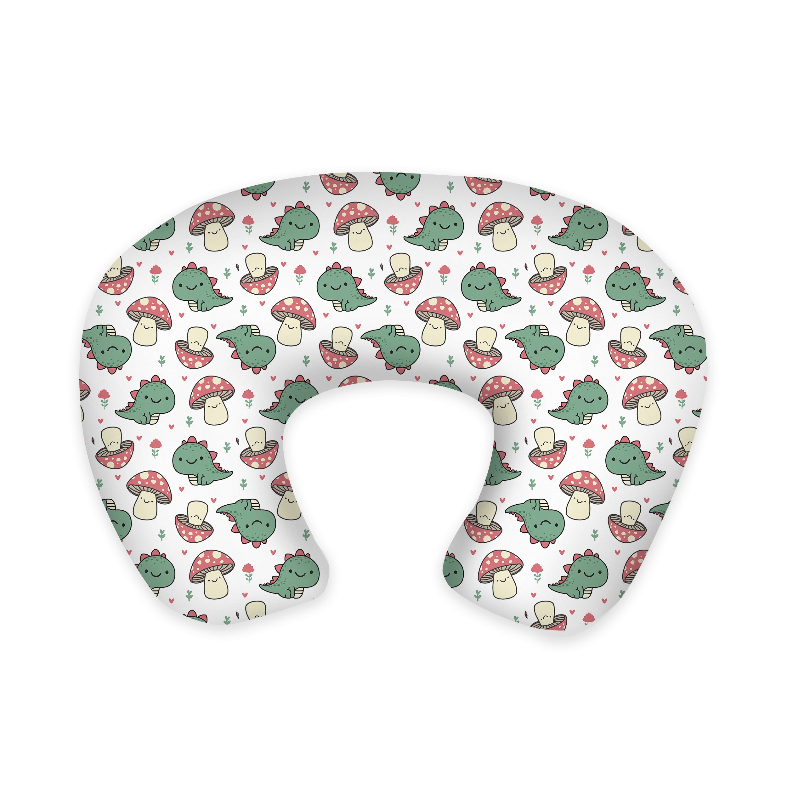 Nursing Pillow | Feeding Pillow - Dino Shroom