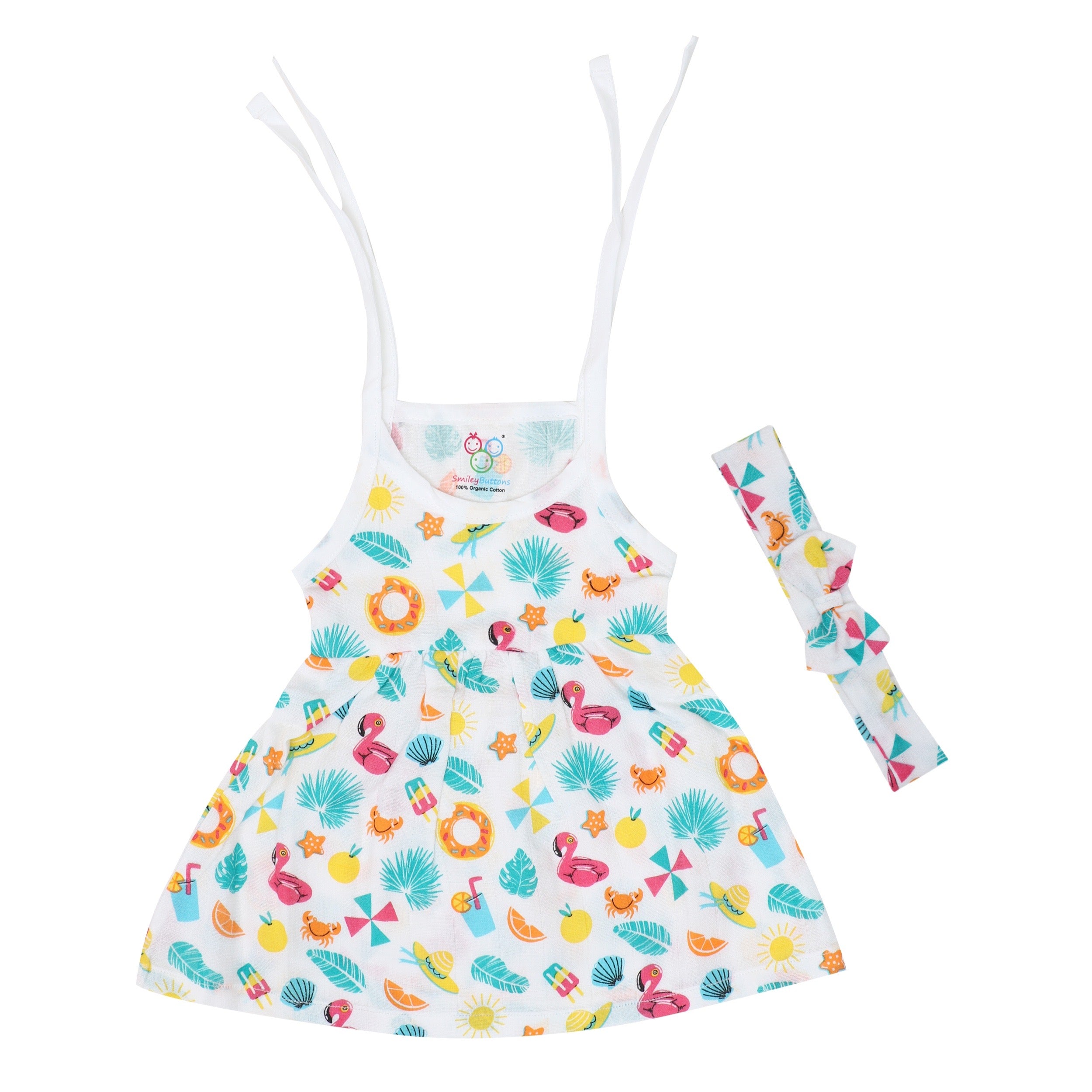 Muslin Frock Jabla With Bow - 2 Pack