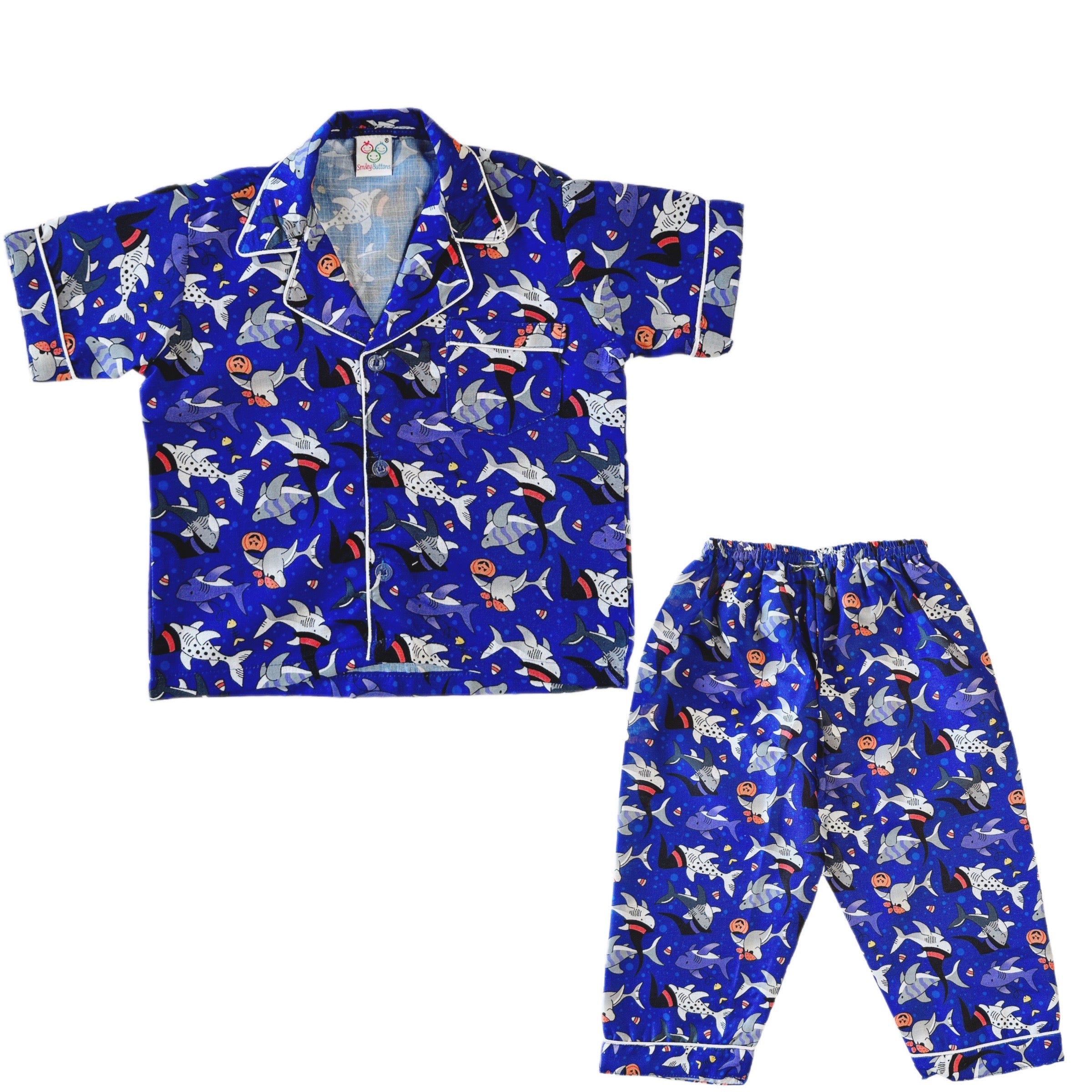 Cotton Night Suit - Baby Shark