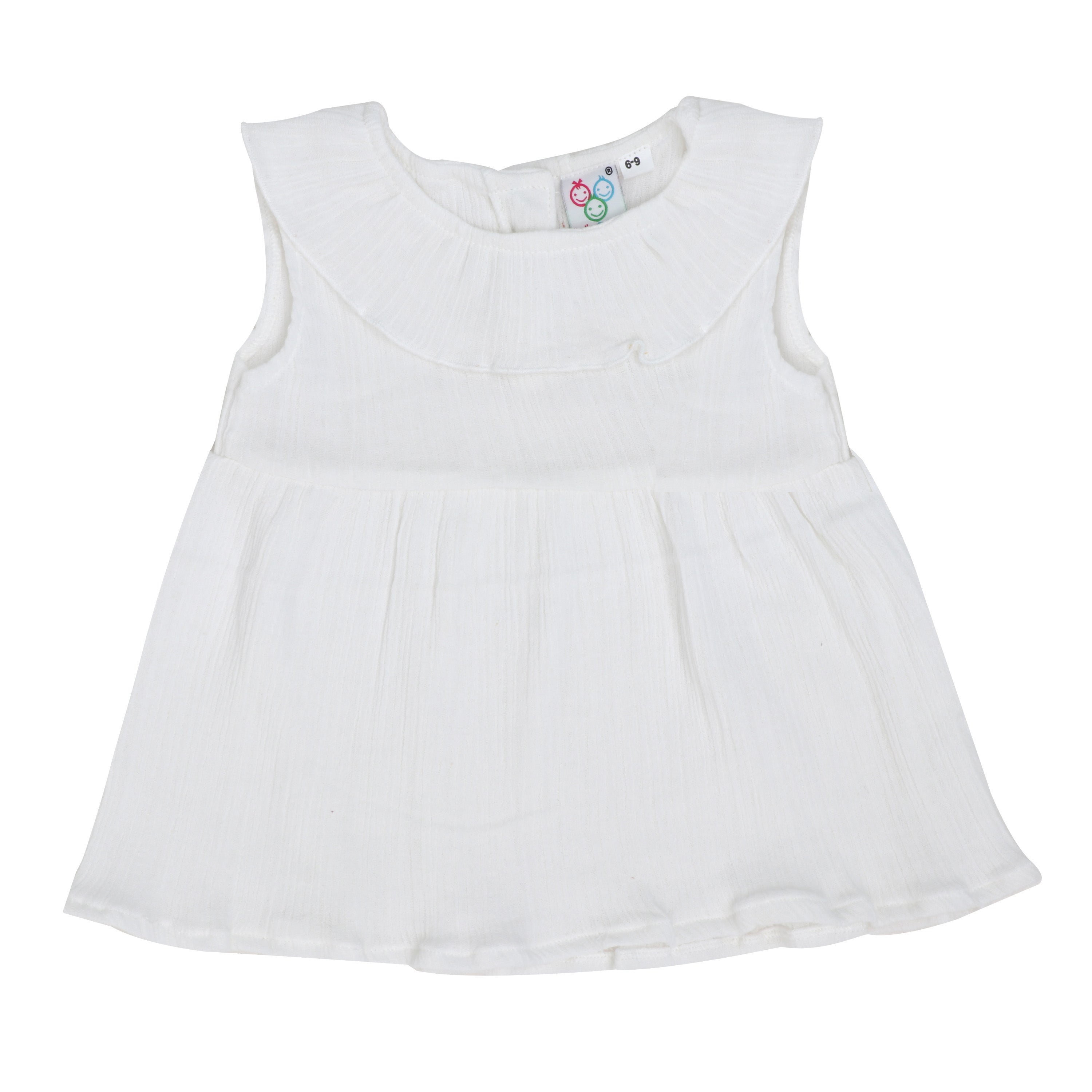 Organic Muslin Frock - White