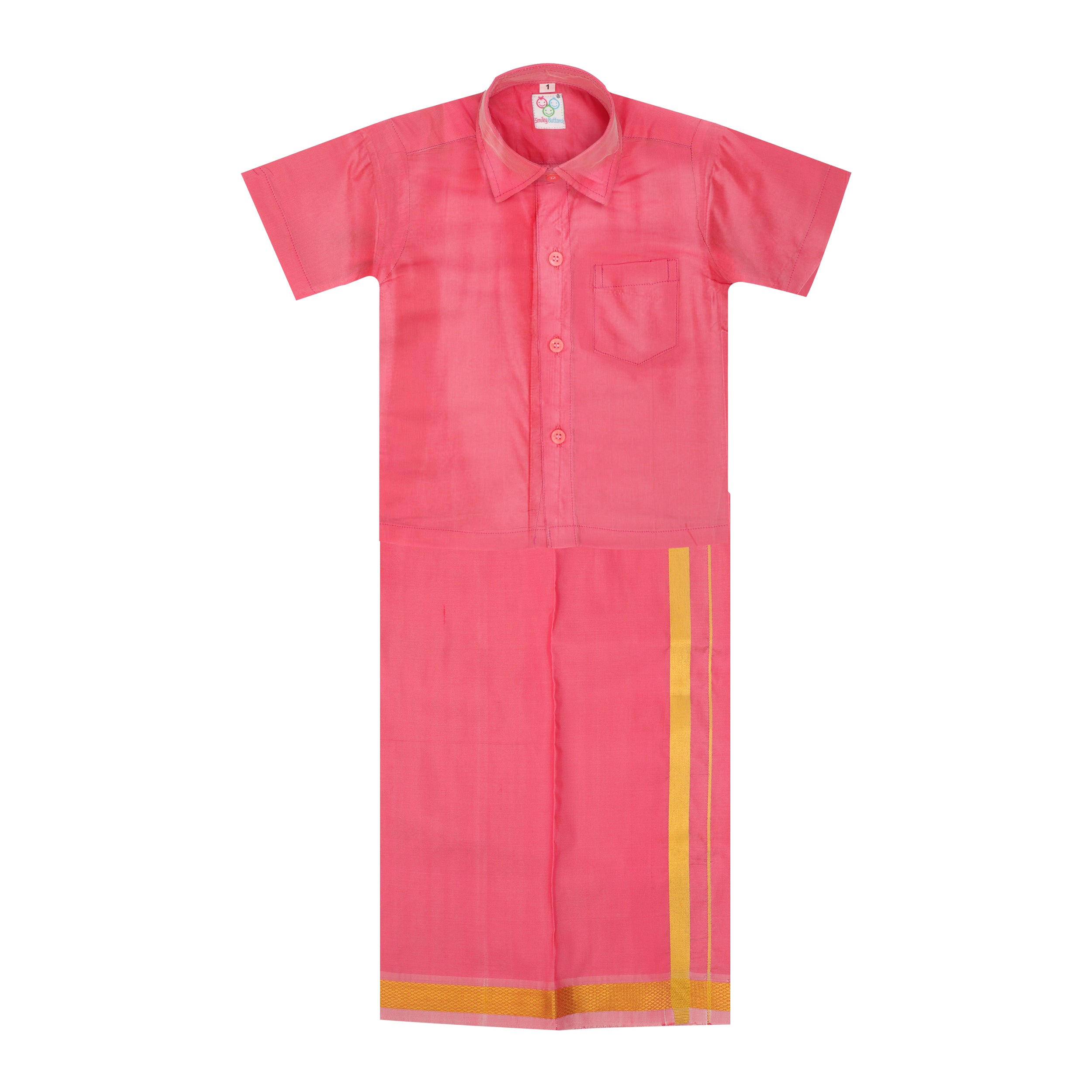 Dhoti Set - Fushia Pink