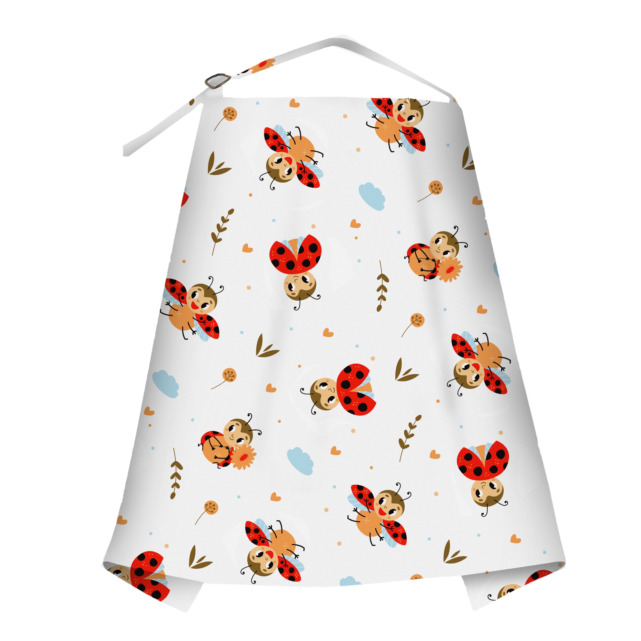 Organic Cotton Nursing Cover | Breast Feeding Apron - Lady Bug Charm