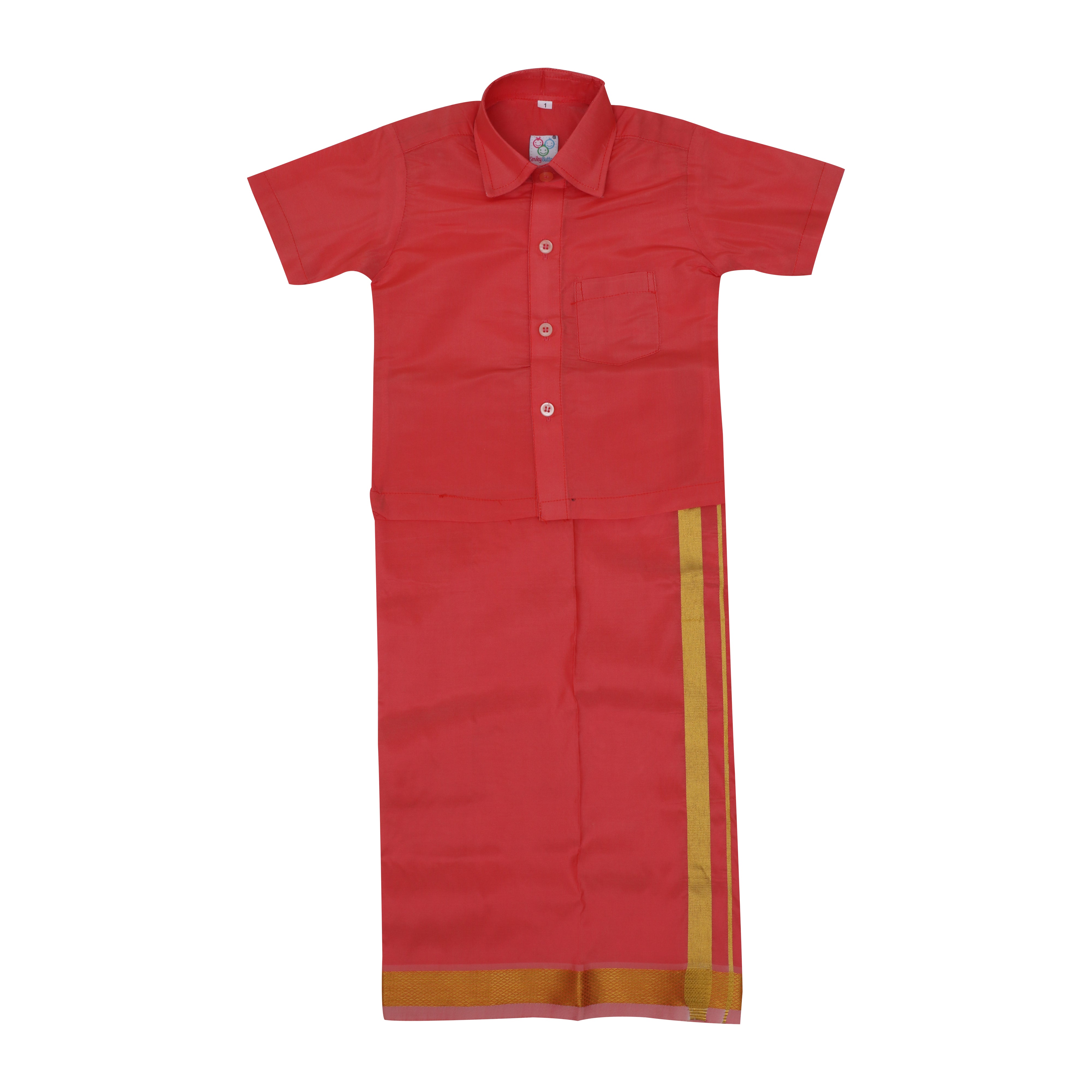 Dhoti Set - Red