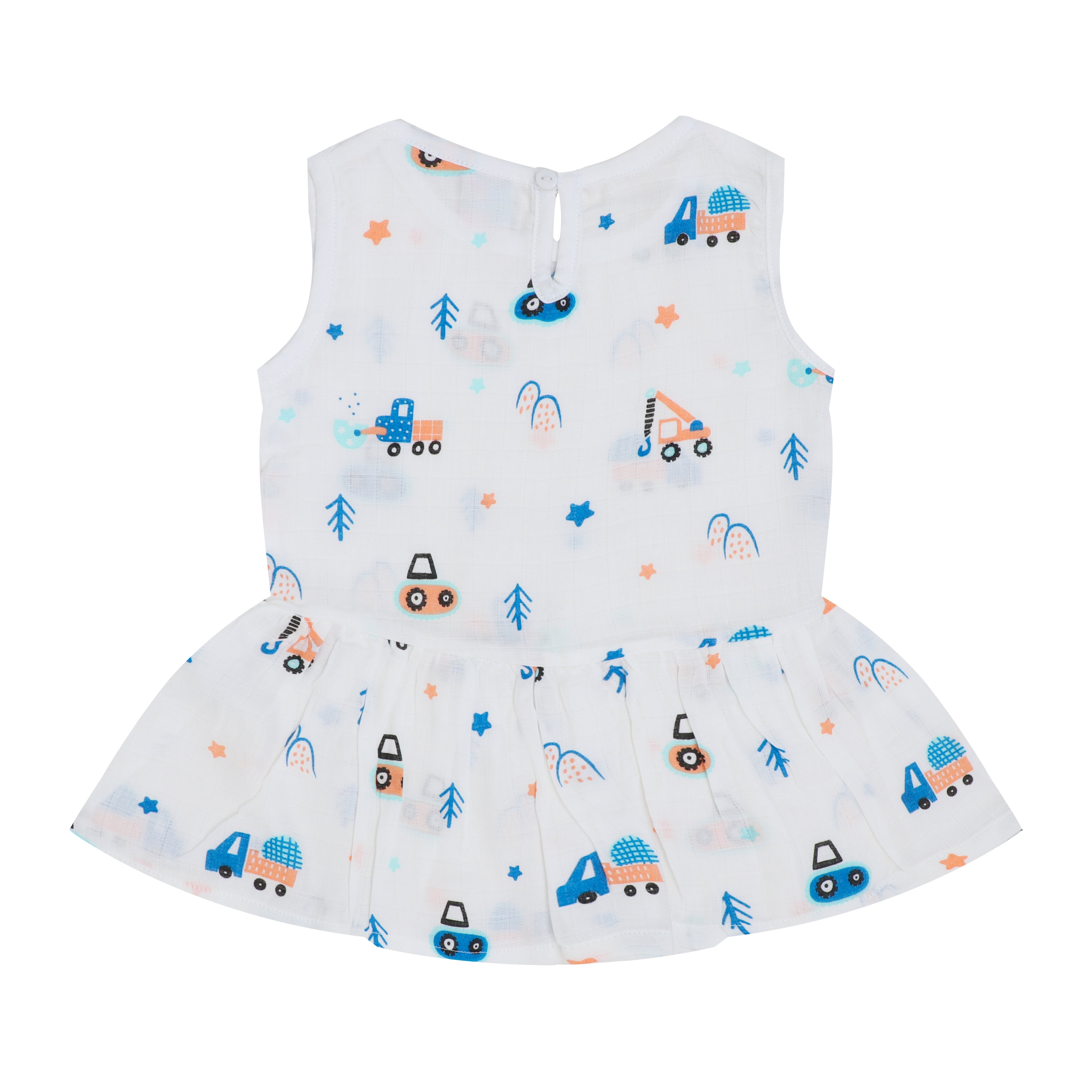 Organic Muslin Baby Frock - TrafficJam