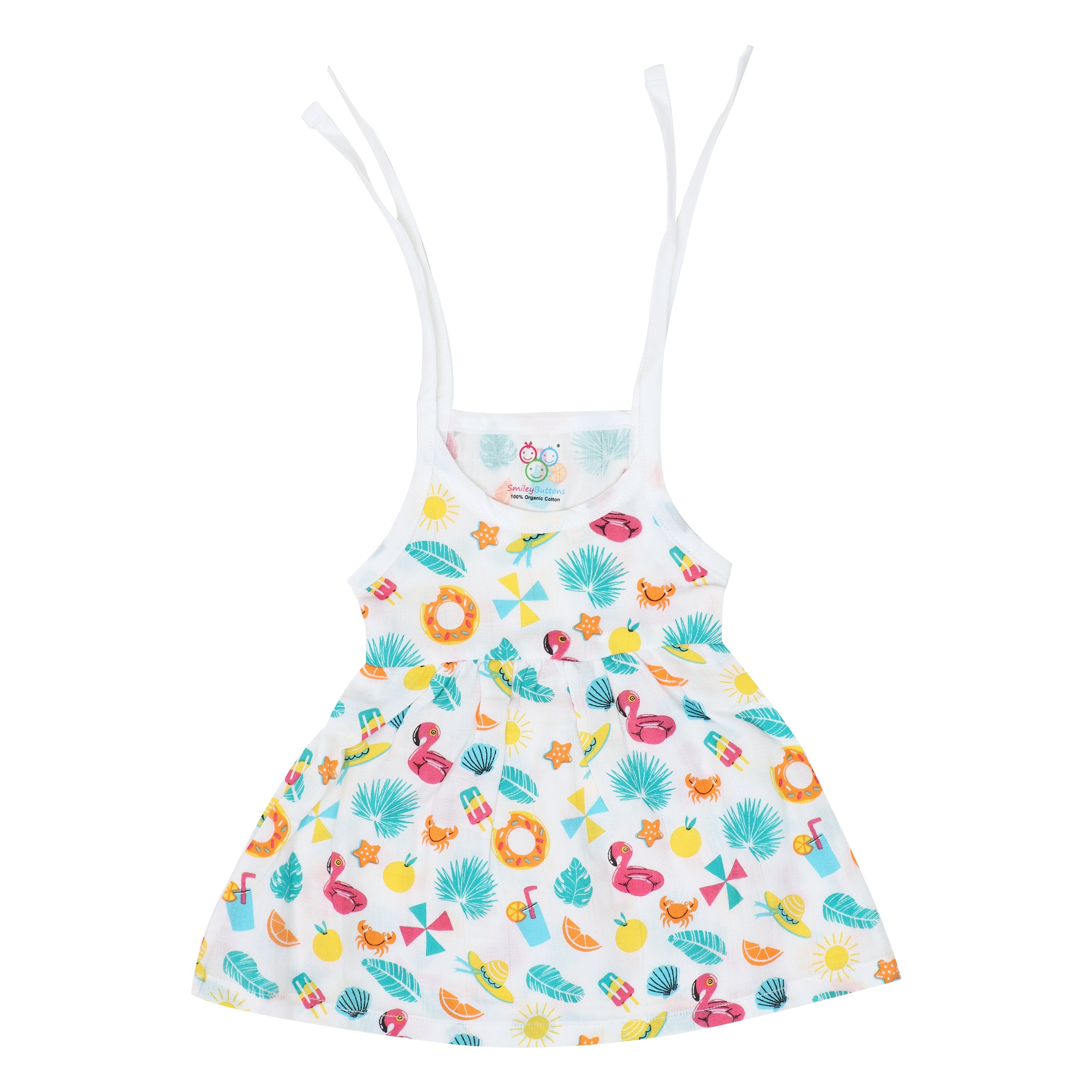 Muslin Frock Jabla With Bow - 2 Pack