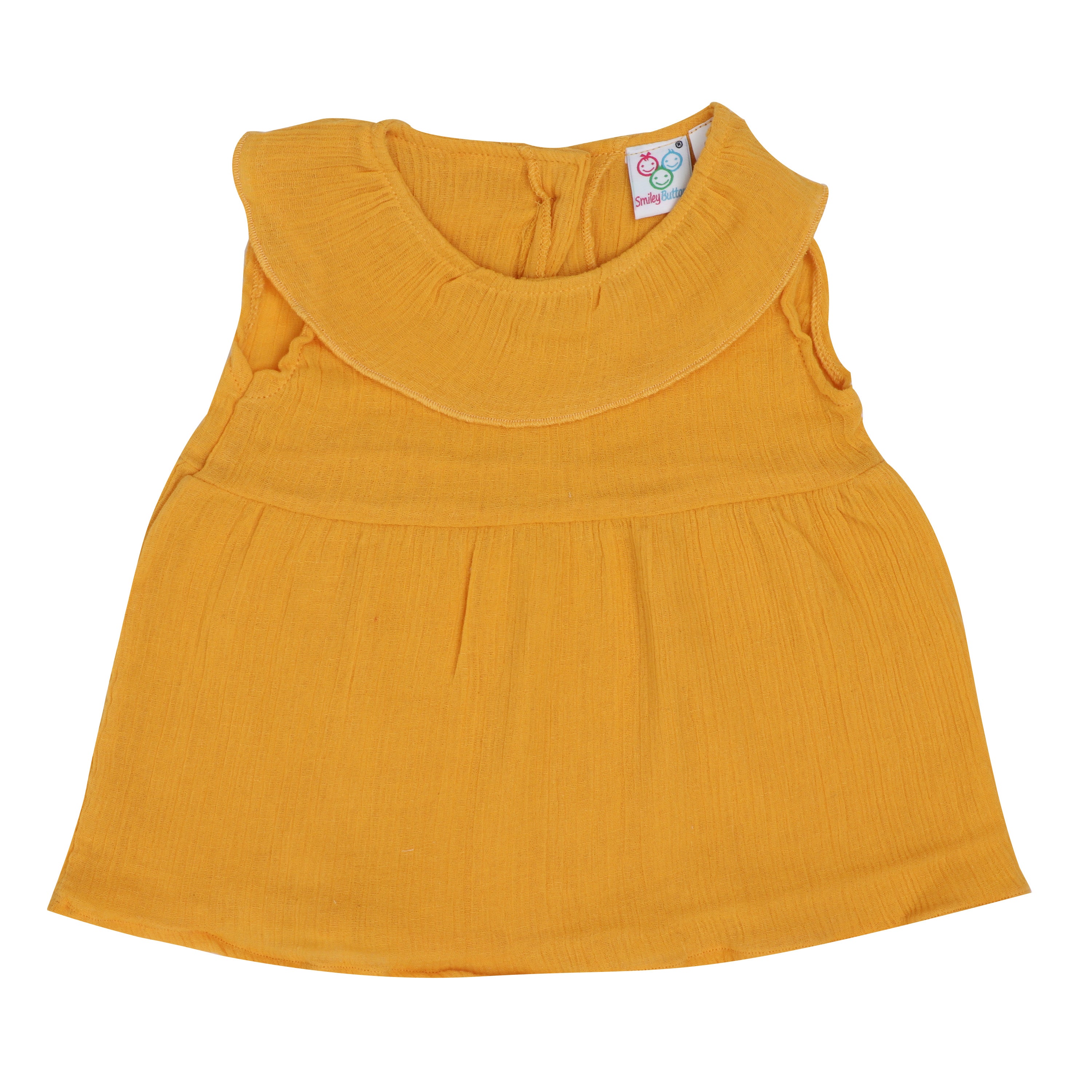 Organic Muslin Frock - Mustard