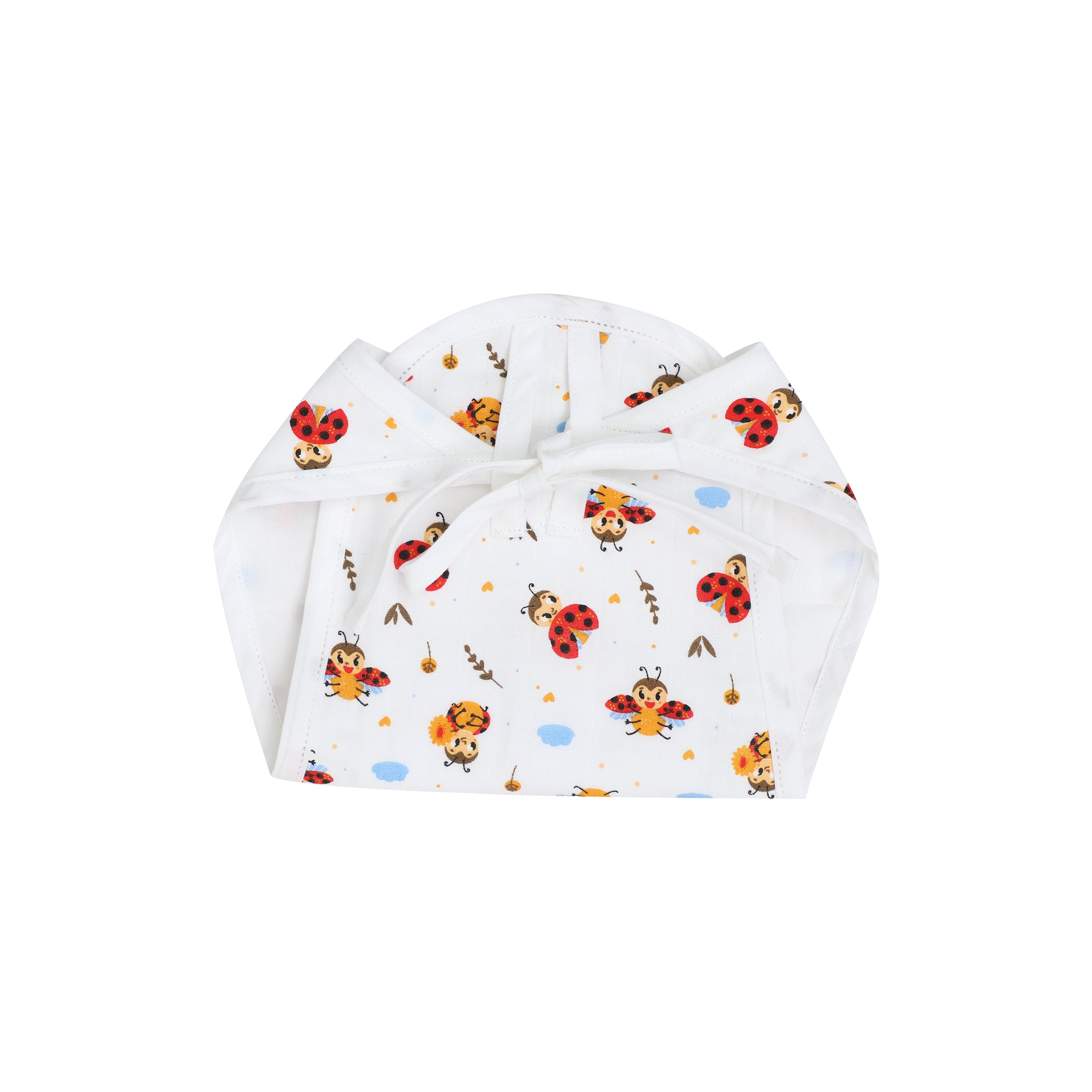 Organic Muslin Nappy - Lady Bug Charm