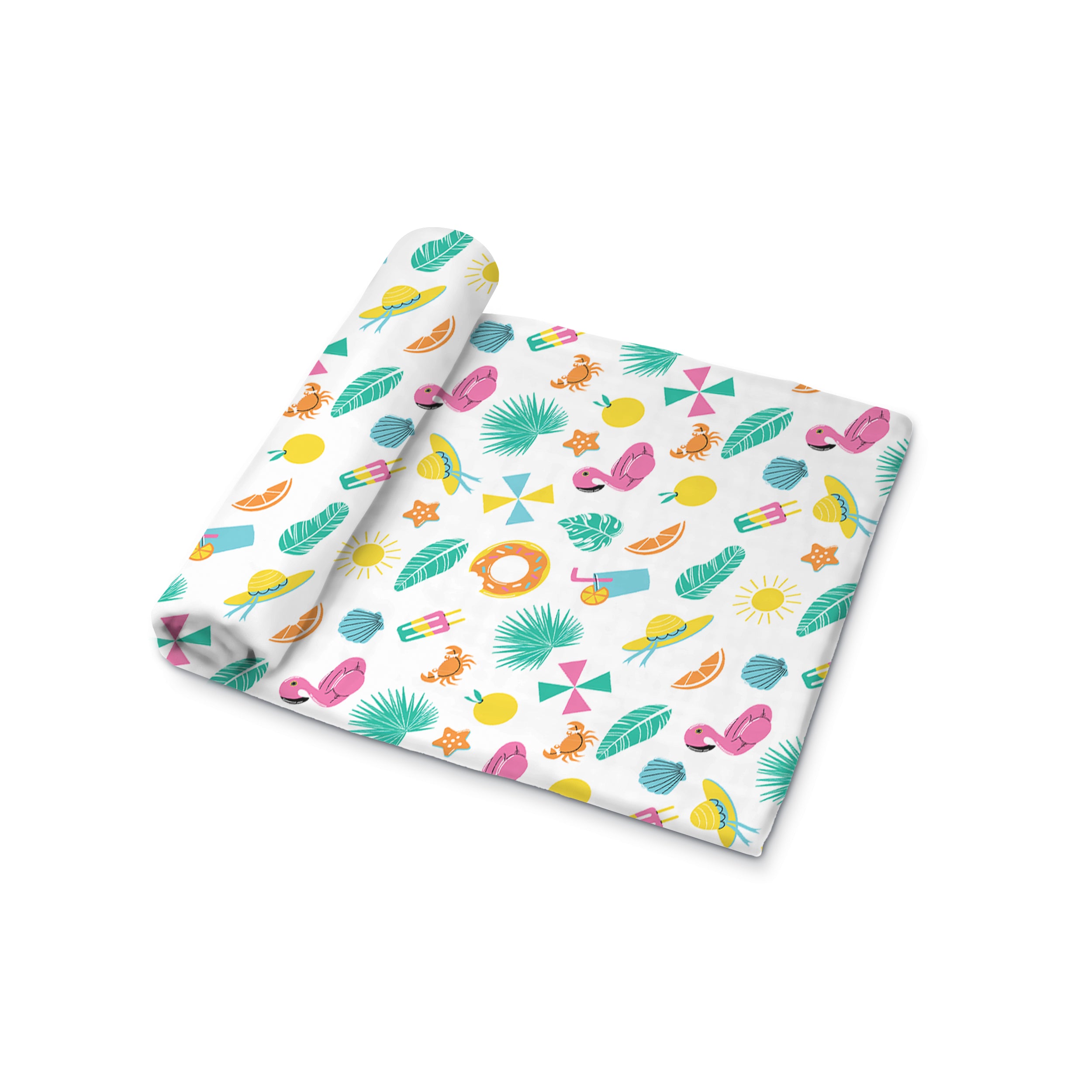 Organic Muslin Swaddle | Muslin Towel - Summer Splash