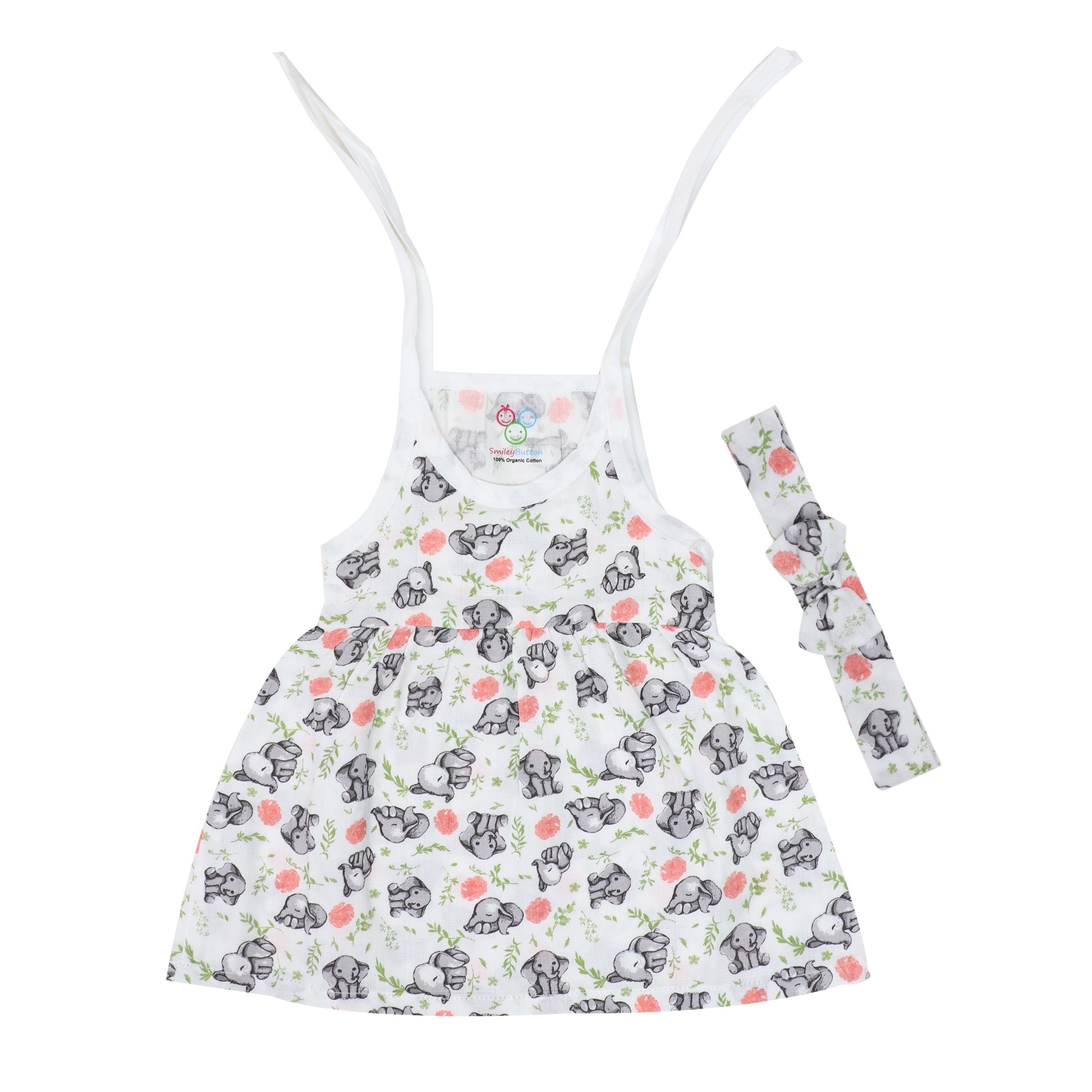 Muslin Frock Jabla With Bow - 2 Pack