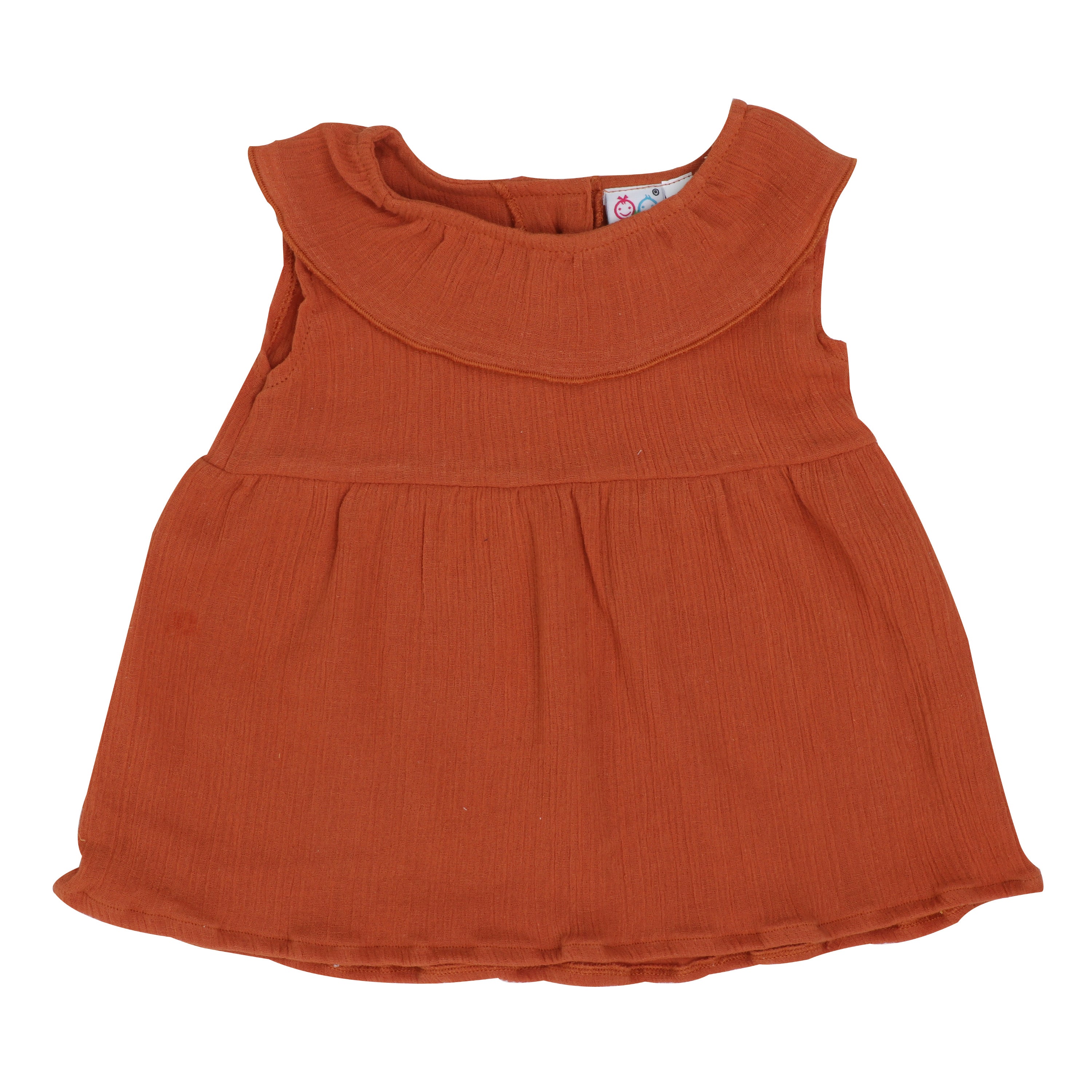 Organic Muslin Frock - Brown