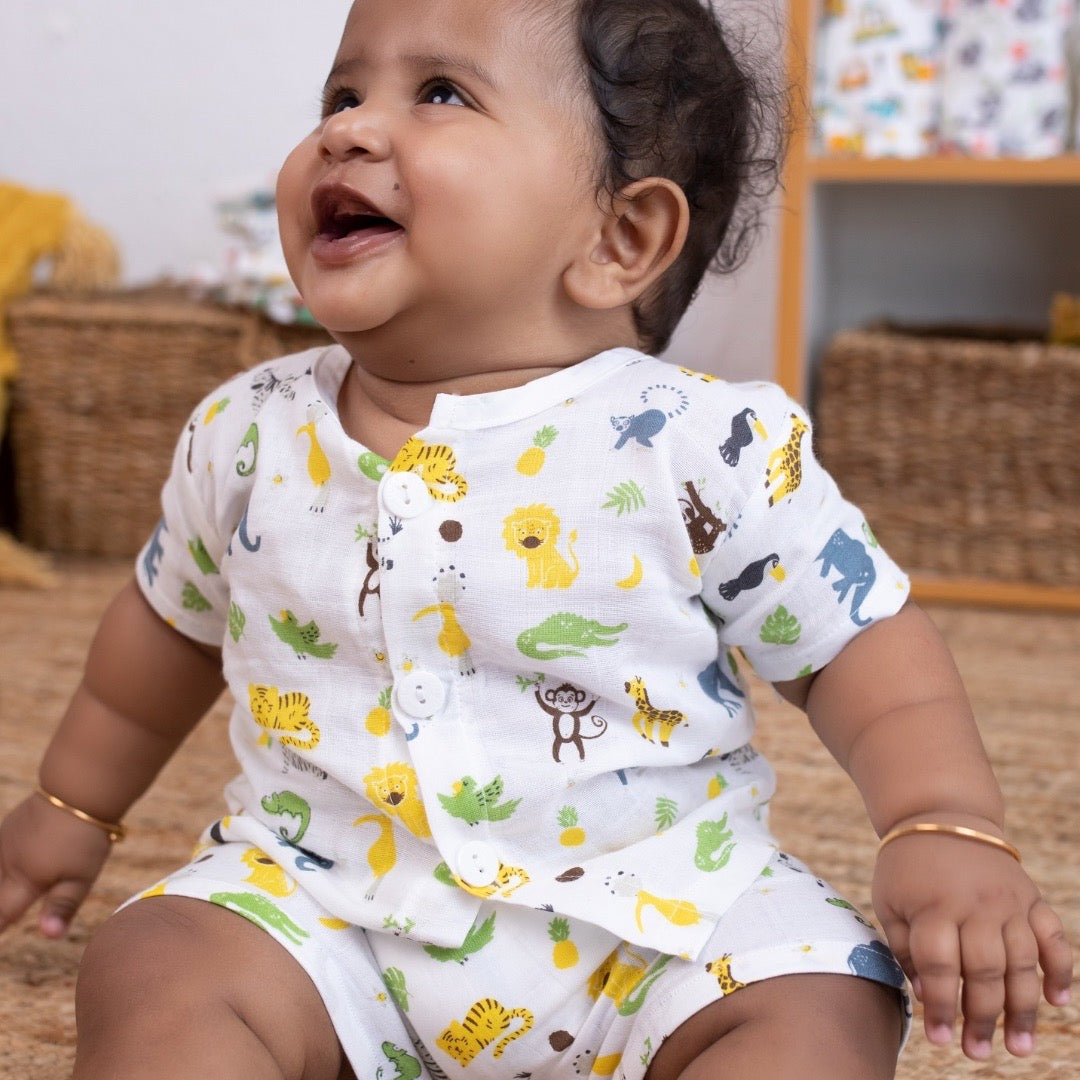 Muslin Co-ords | Jabla Set  - Wild Wonders