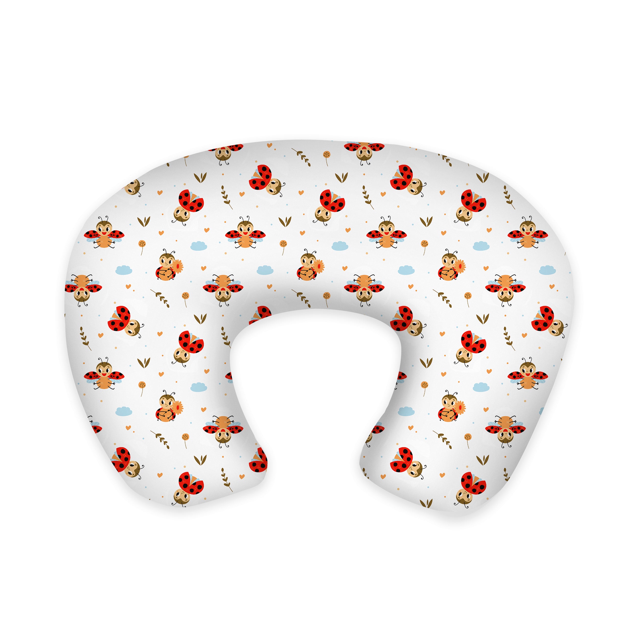 Nursing Pillow | Feeding Pillow - Lady Bug Charm