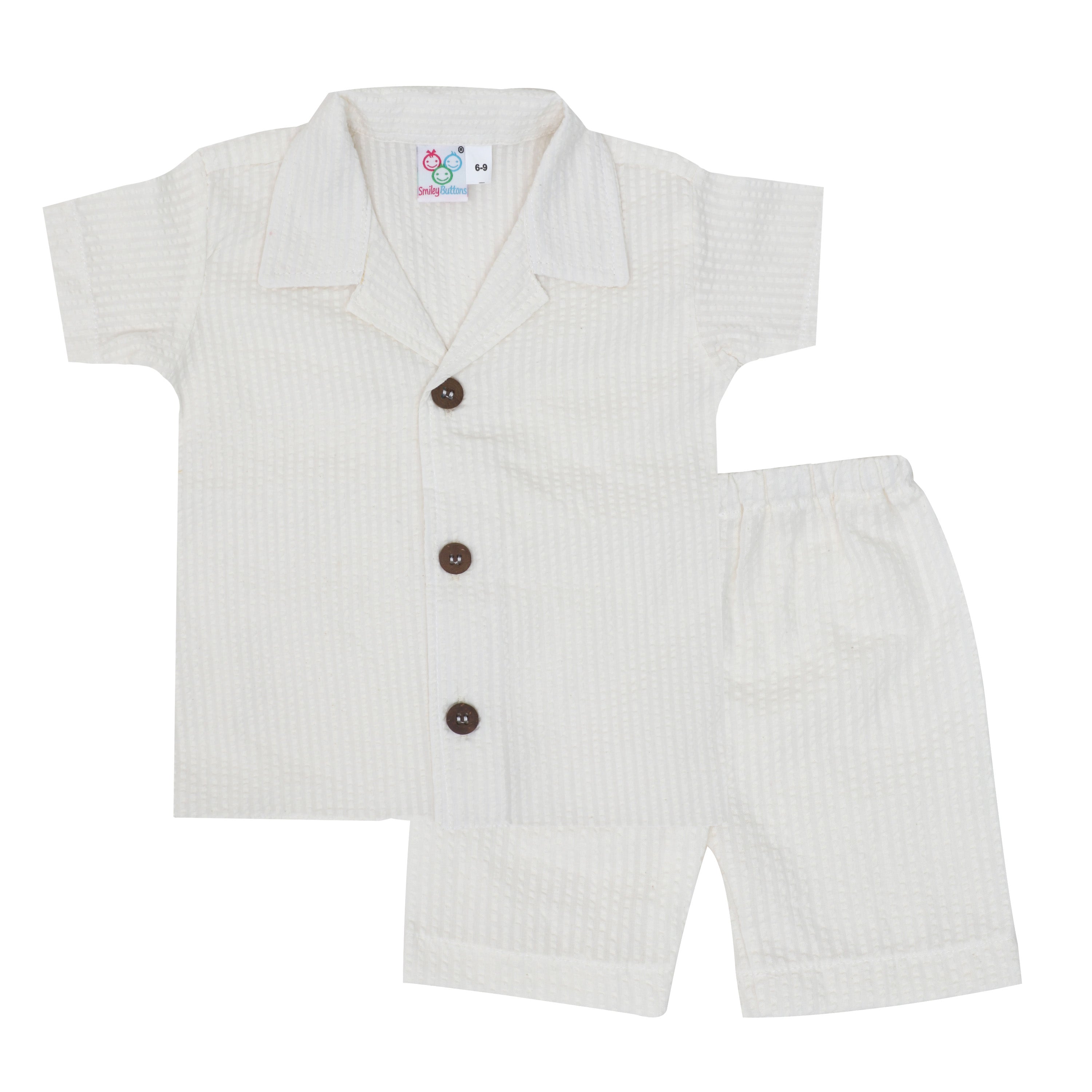 Muslin Co-ord Sets - White Popcorn