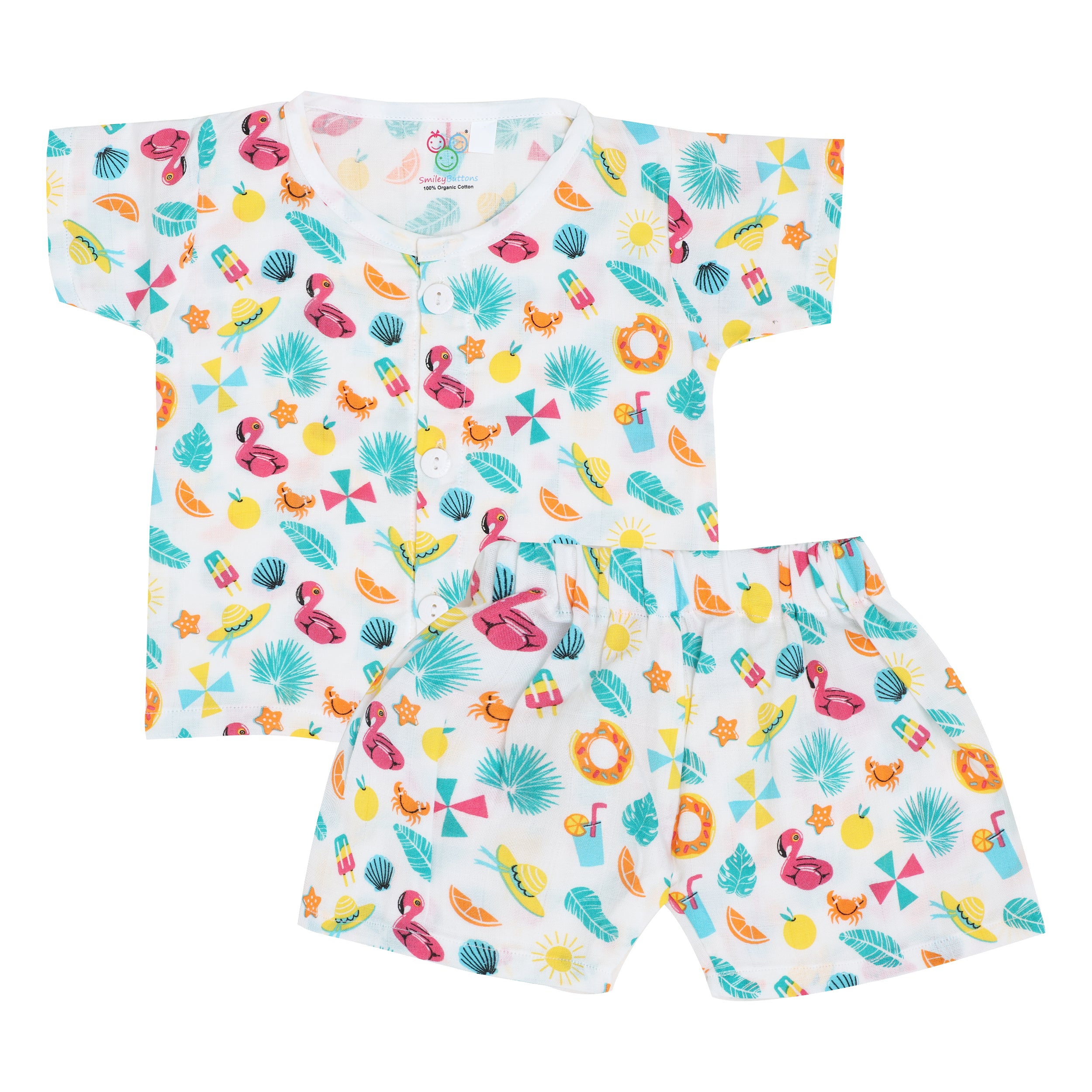 Muslin Co-ords | Jabla Set  - Summer Splash