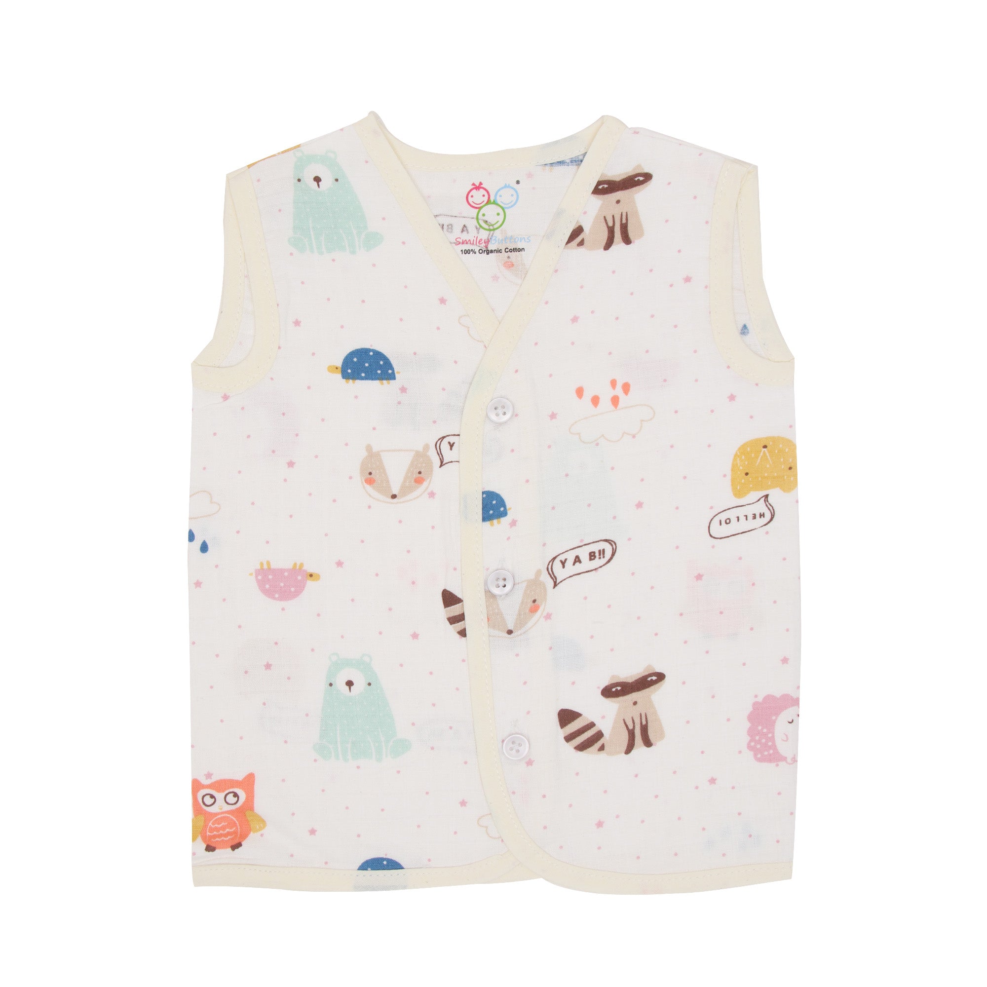 SALE - Organic Muslin Jabla - Animal World