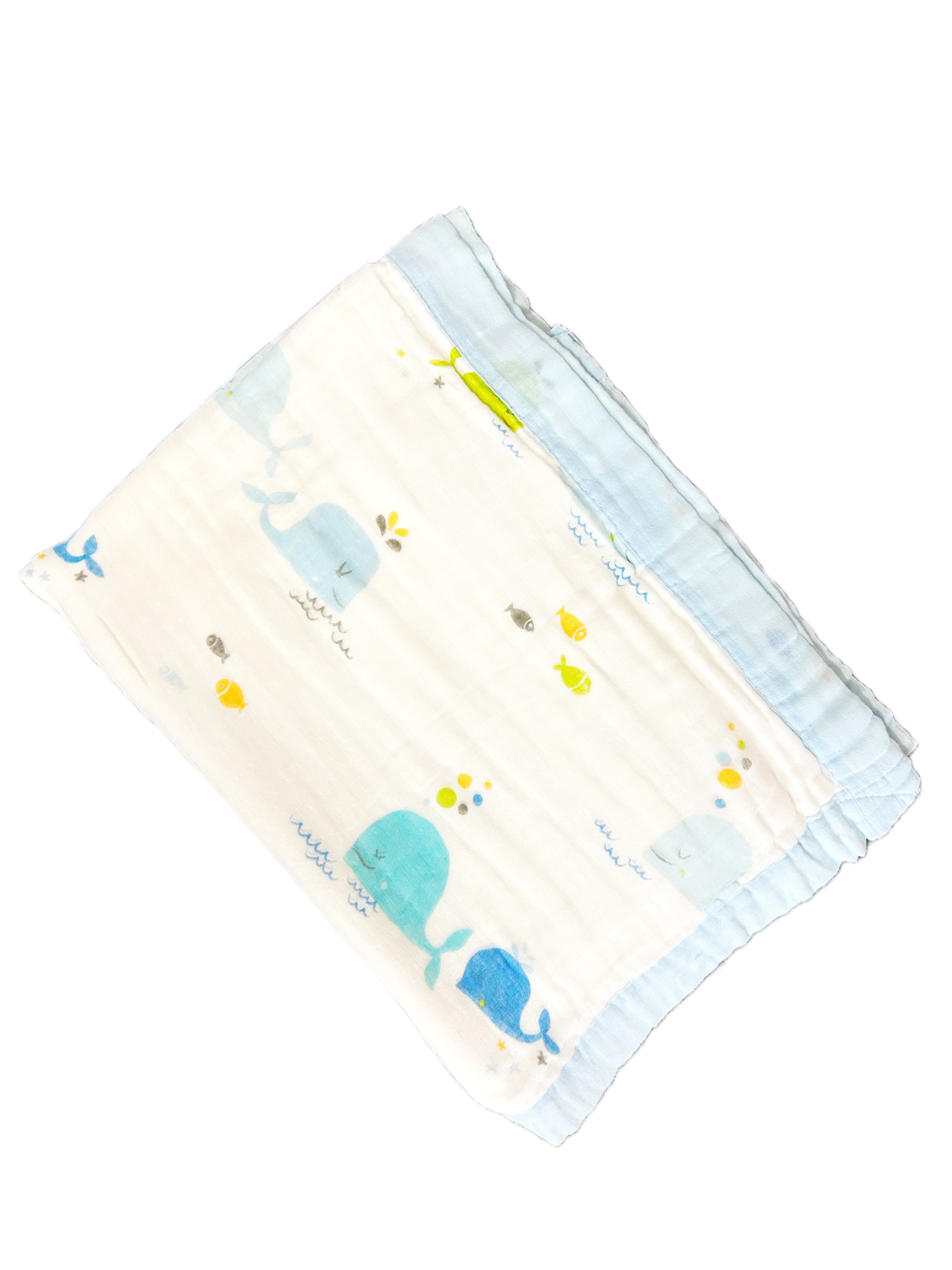 Organic Muslin Holding Sheet  - Large - Dolphin