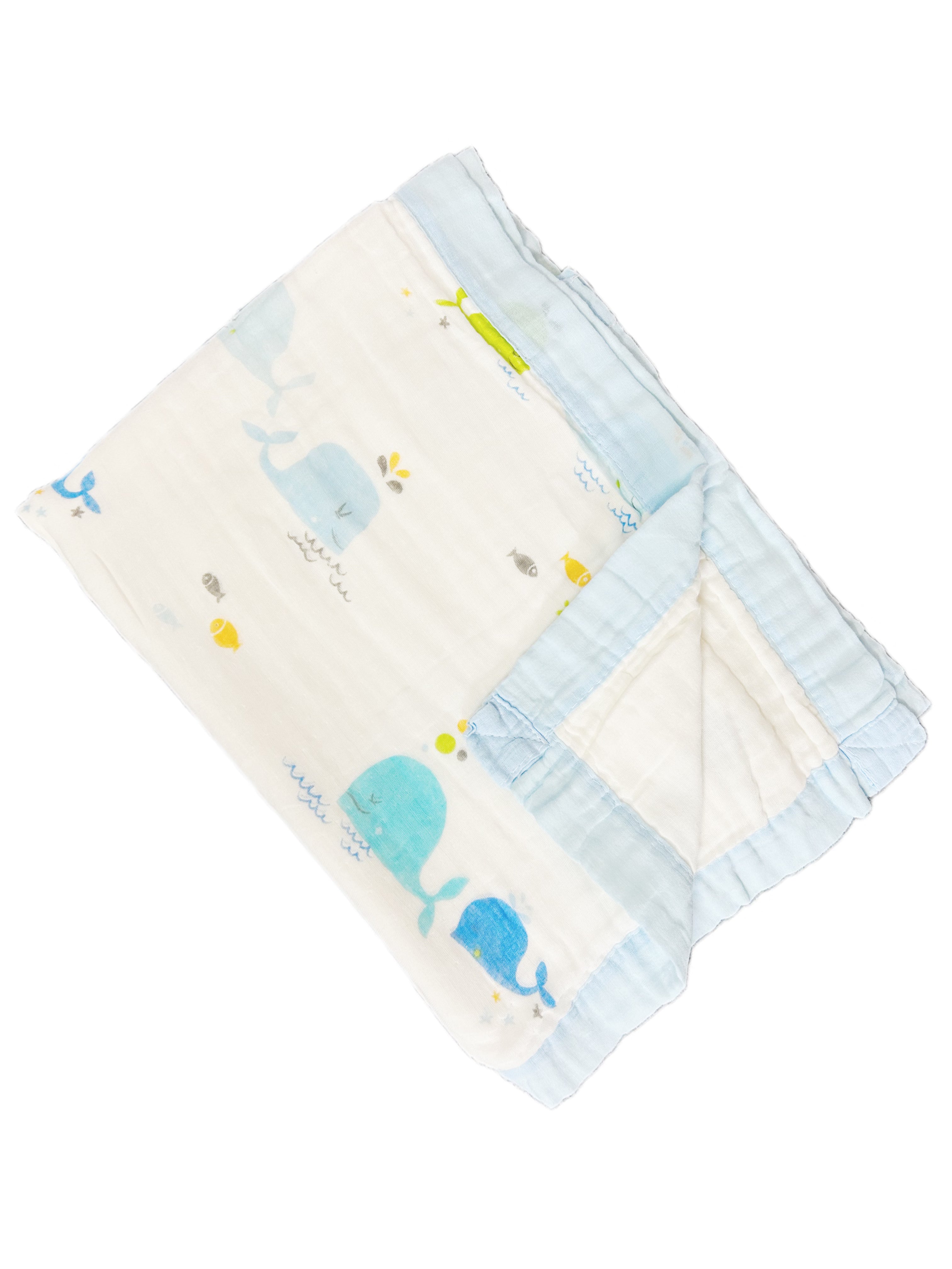 Organic Muslin Holding Sheet  - Large - Dolphin