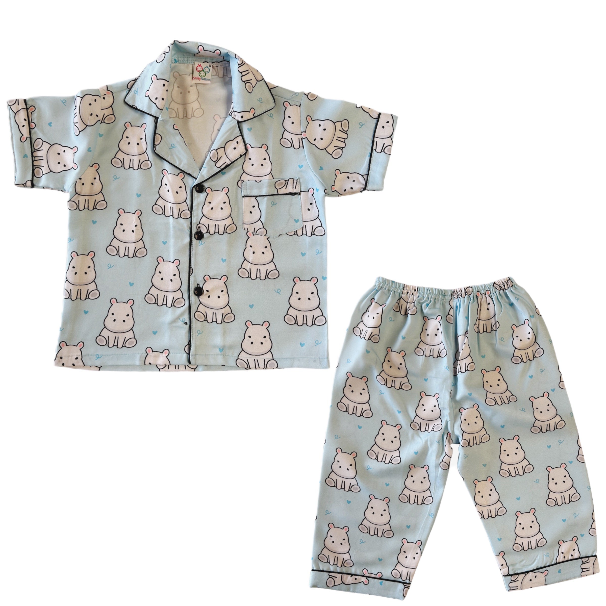 Cotton Night Suit - Hippo