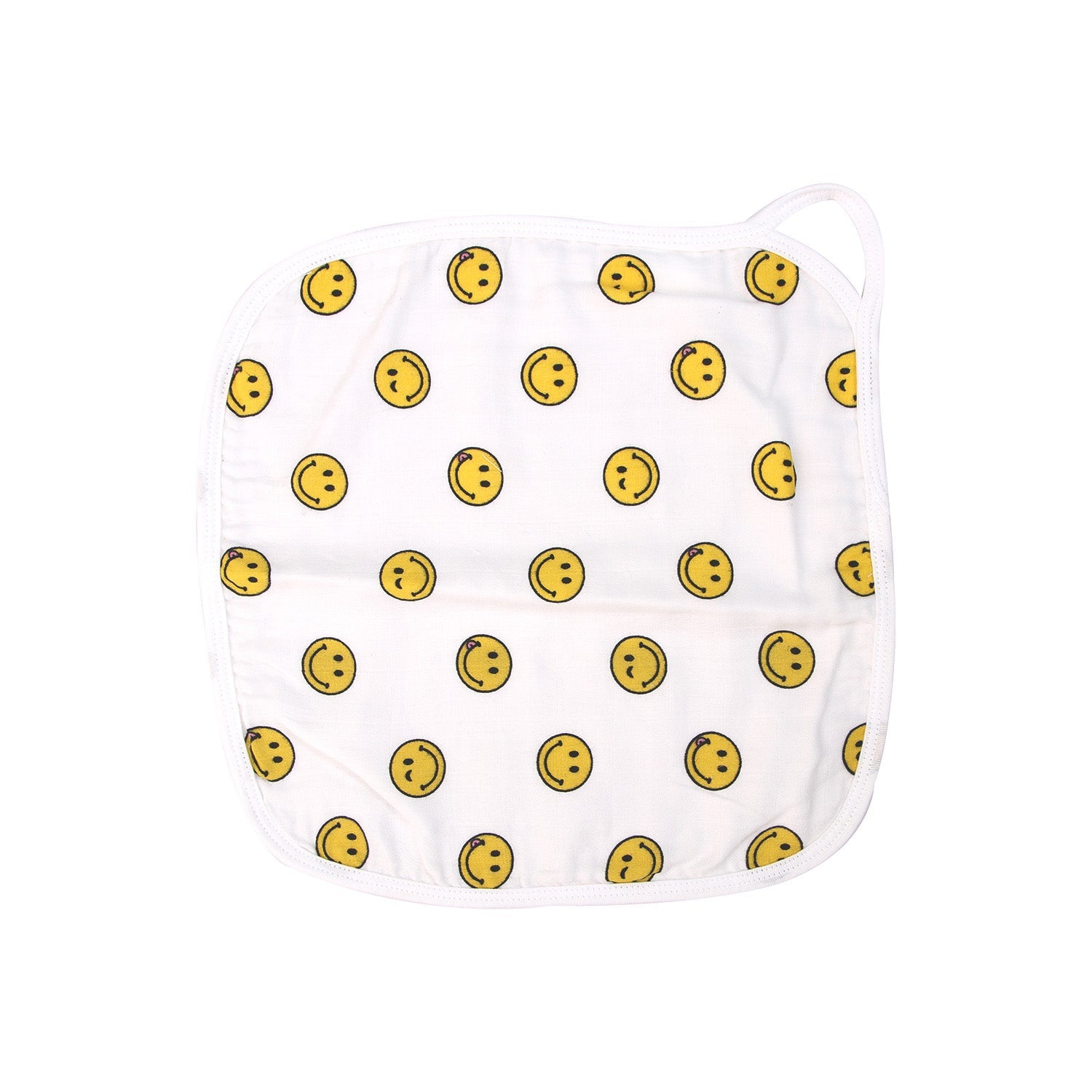 Muslin Wipes/ Burp Cloth- Smiley | Buy Cute Burp Cloth & Face Wipes For Infants | Smiley Buttons