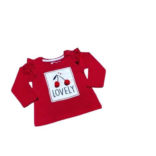 T-Shirt Red Lovely | Buy Soft T-shirt for Newborn & Toddler Babies - Smiley Buttons