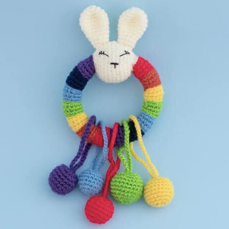 Crochet Rattles - Rainbow | 