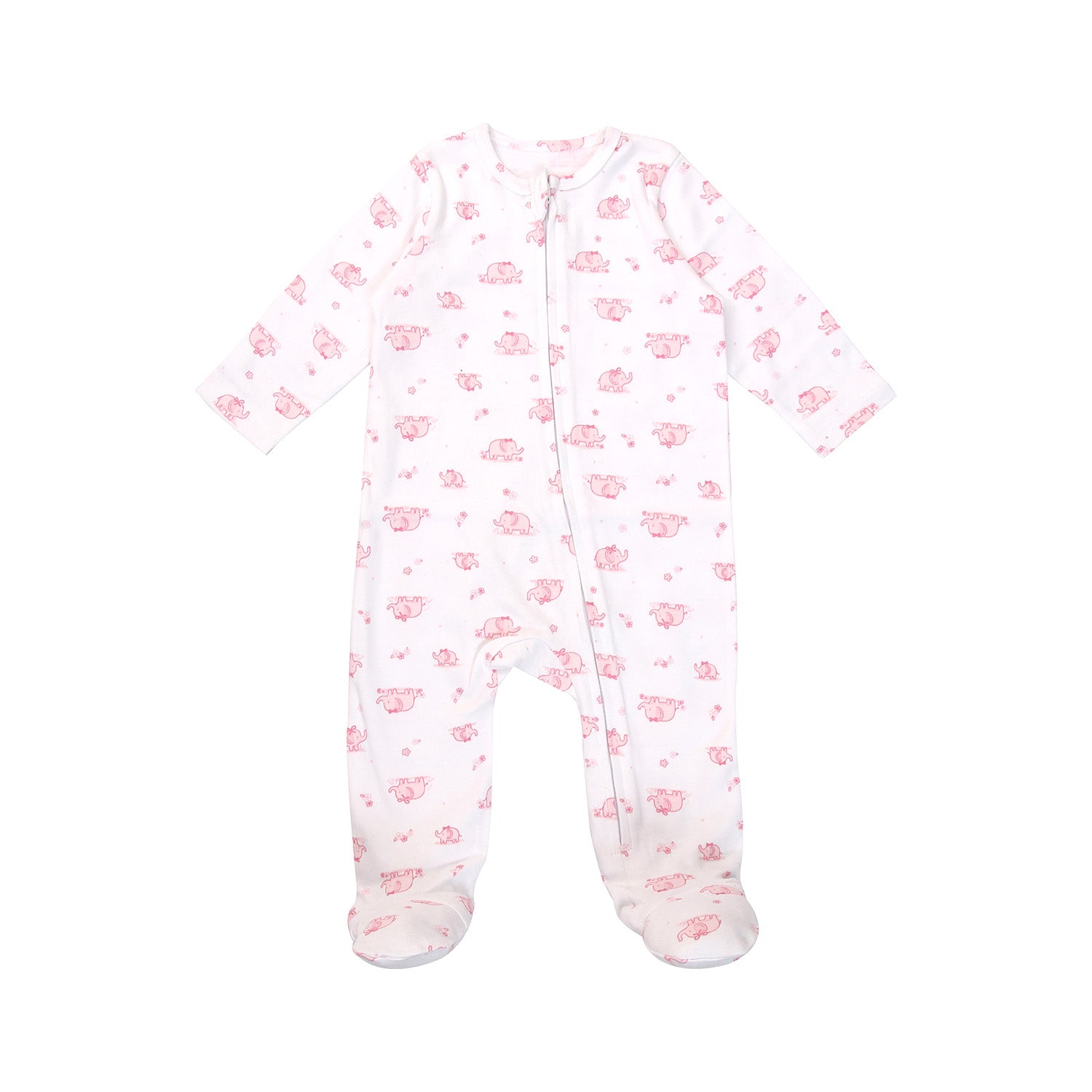 Footie - Elephant | Buy Soft & Comfortable Cotton Footie For Newborn Baby | Smiley Buttons