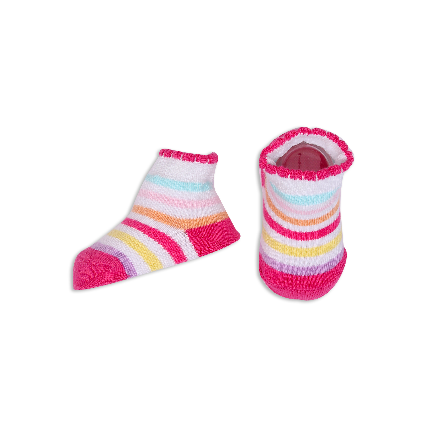 Baby Socks - Multi Color | Buy Multi Coloured Baby Socks For 0-6 Months Baby | Smiley Buttons