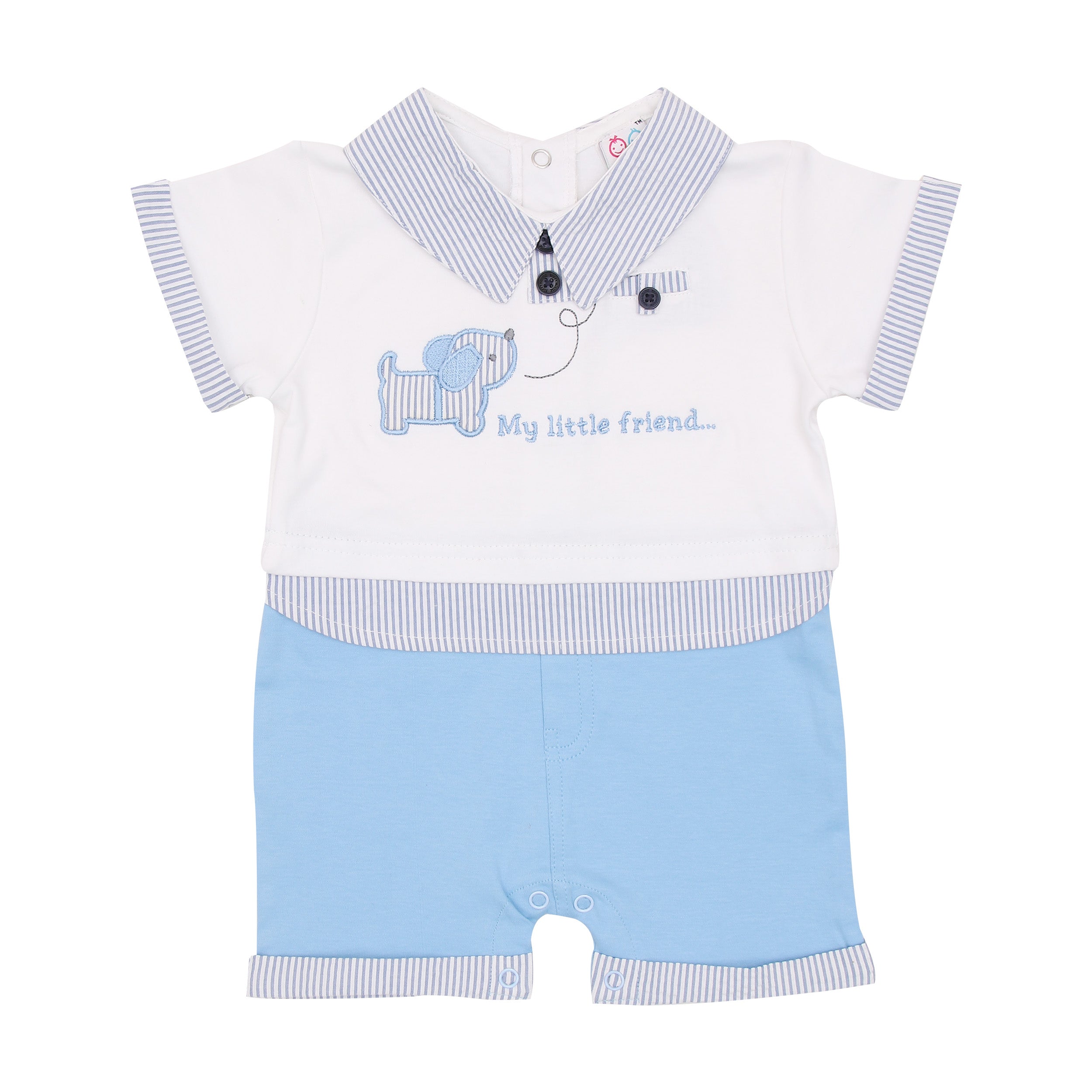 Dungaree - My Little Friend | Buy Dungaree Dress For 6-9 Months Baby Boy & Girl | Smiley Buttons