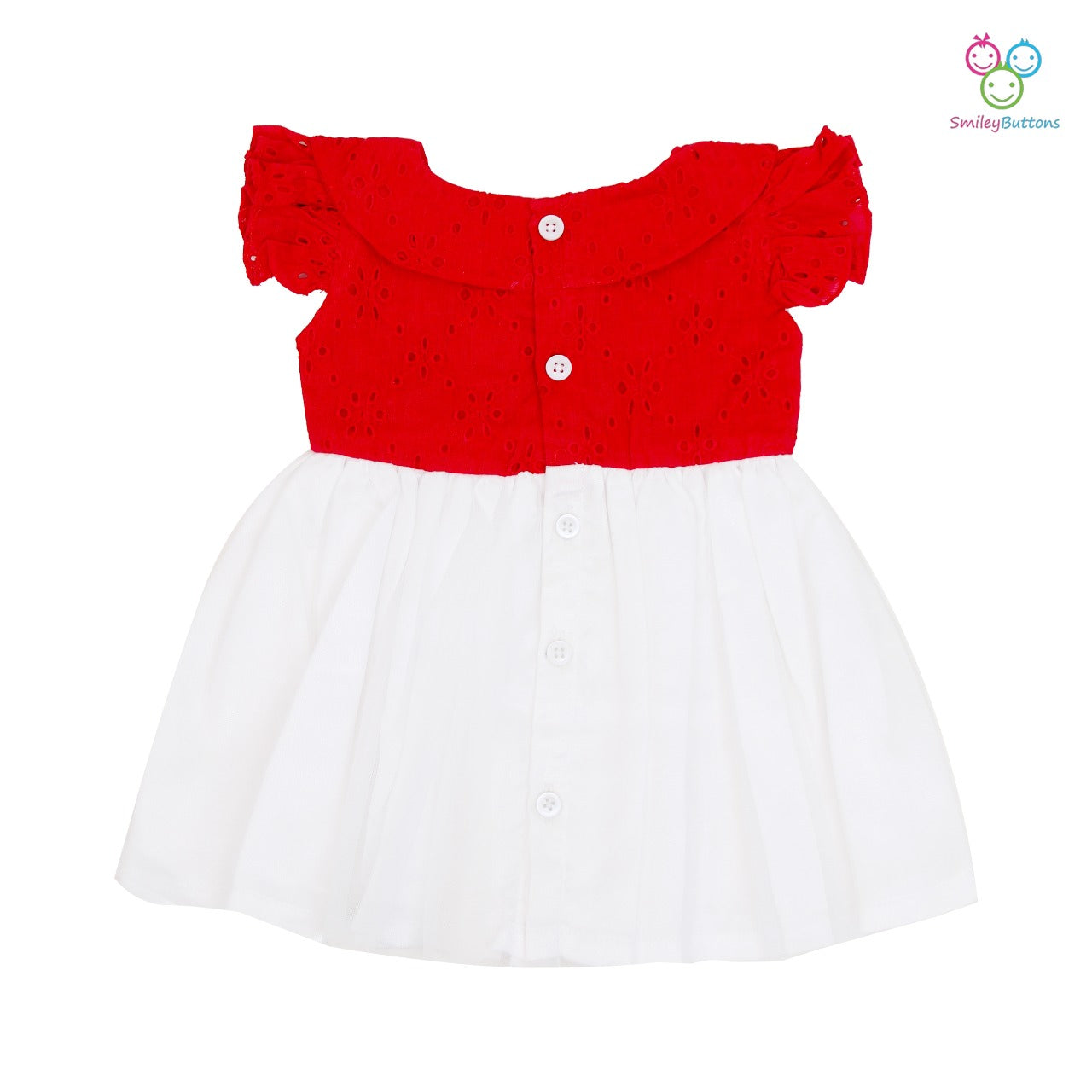 Frock - Red & white | Frock Grey Dot Teddy