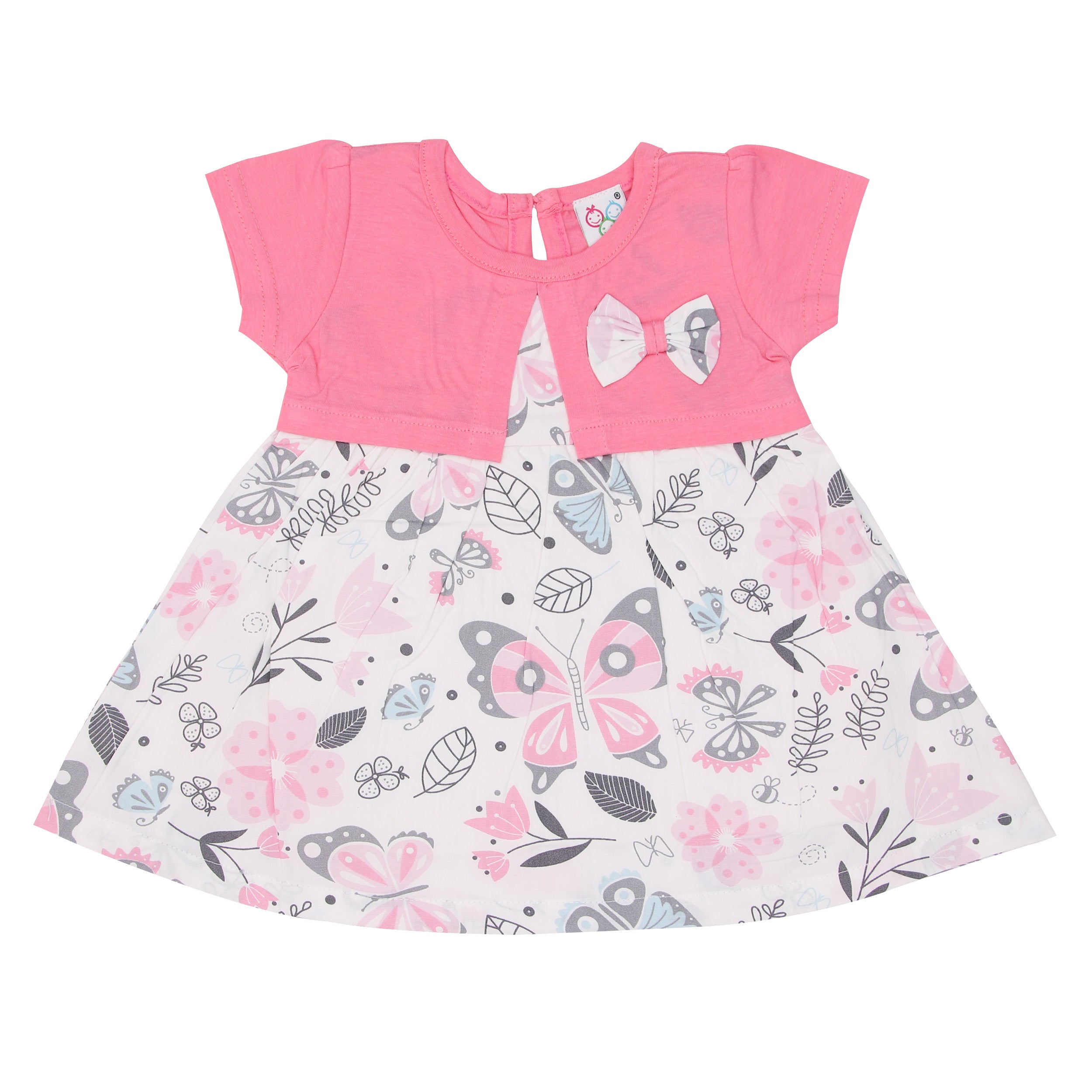 Frock - Butterfly | Buy Frocks For 6-12 Months Infant Baby Girl | Smiley Buttons