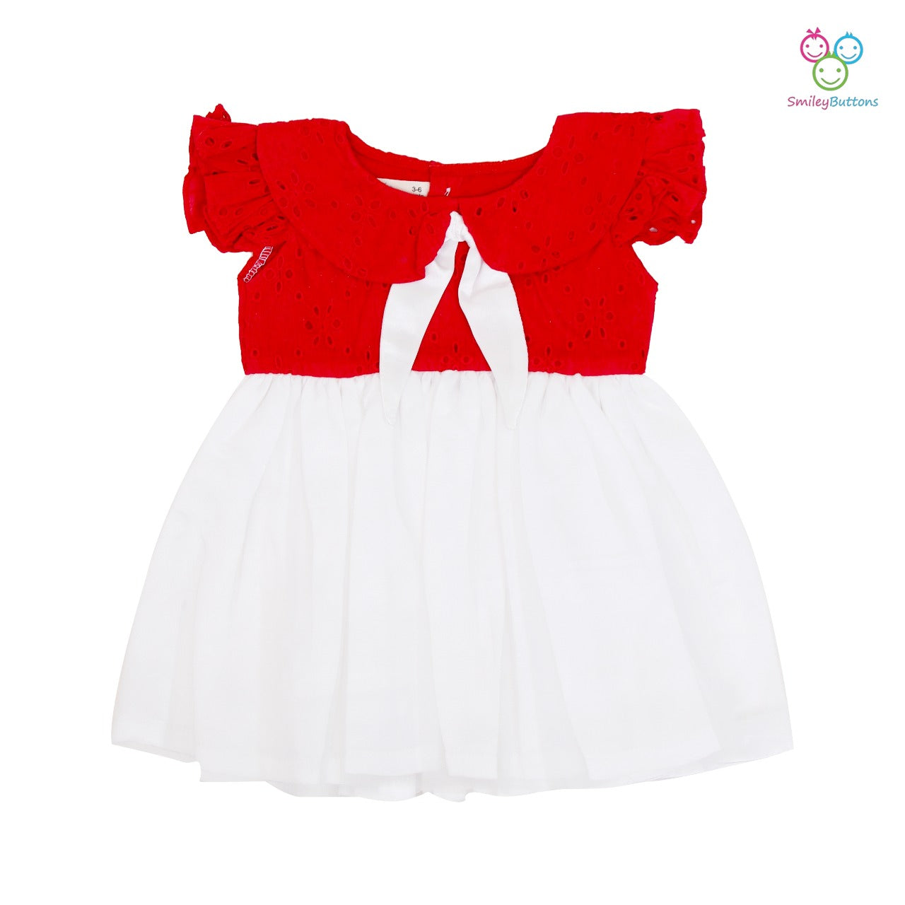 Frock - Red & white | Frock Grey Dot Teddy